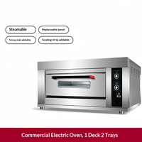 Four à gaz de cuisine, 1 niveau 2 plateaux, pour mini-pizzas, en acier inoxydable, four de cuisson industriel à gaz pour aliments