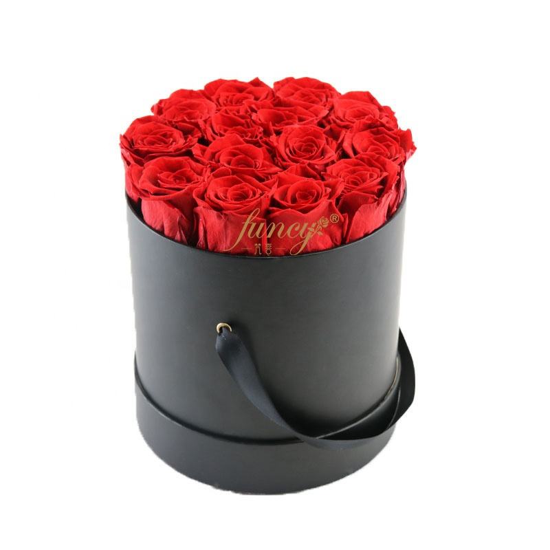 14 Roses Dans Une Boîte Ronde