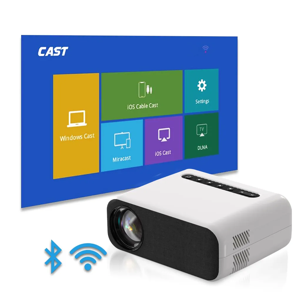 Mini Projector for 1080P Full HD Video Portable Beamer Home Theater Phone Airplay Miracast 5G WiFi Wireless Smart Projector