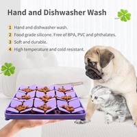 Puzzle en Silicone écologique bol pour chien lavable anti-dérapant ventouses tapis d'alimentation lente pour animaux de compagnie pour chats chiot alimentation lente