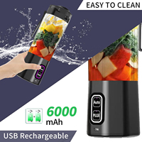 Nouveau Mixeur Portable Rechargeable de 24 Oz (710 ml) 6000 mAh avec Fonction Pulse Automatique pour Smoothies