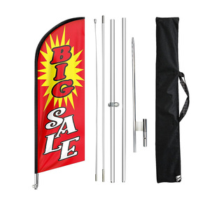 Grande Offerta Bandiera a Vela <span class=keywords><strong>da</strong></span> Spiaggia, Stampa Digitale Personalizzata su Poliestere, Asta in Alluminio, Picchetto <span class=keywords><strong>da</strong></span> Terra, Portatile - Product Image 1