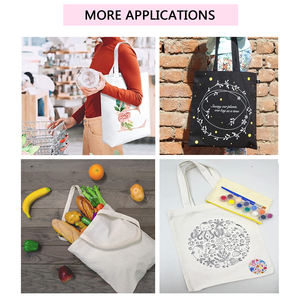 人気 再利用可能 キャンバス トートバッグ ミニ 白黒 コットン バッグ カスタムロゴ付き ポータブル おしゃれ ショッピングバッグ - Product Image 6