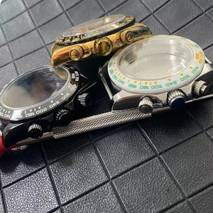 Boîtier de montre en acier inoxydable massif de 39mm avec lunette en céramique et verre saphir pour pièces de montre de mouvement VK63 - Product Image 4