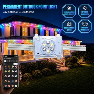 Luces LED Permanentes para Exteriores Jellyfish RGBW de 48V, IP68, con Controlador Inteligente por Aplicación, Luces Navideñas para Decoración Festiva - Product Image 1