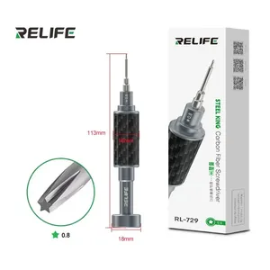 Kit de tournevis en fibre de carbone RELIFE RL-729, canon en acier King Y0.6 0.8 1.5 2.5 T1 3D S2 Seel Bit utilisé pour la réparation de téléphones mobiles - Product Image 3