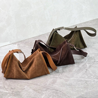 Tas Tote Kulit Asli Vintage Korea Grosir Dengan Tali Selempang Yang Dapat Disesuaikan, Tas Santai Wanita Untuk Belanja dan Bepergian