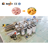 Friteuse à poulet et oignons 150 kg/h, machine à frire continue pour poulet et steaks