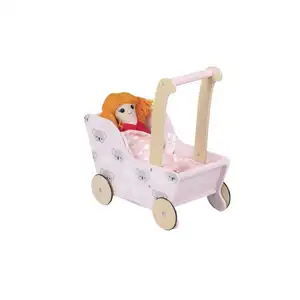 Wooden Kids Paly Role Toy 14 18 Inches Girl American Doll Carriage Basket Unicorm Wood Doll Pram