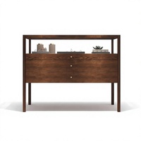 Vitrine de présentation portable en verre marron pour bijoux, lunettes, montres, amulettes bouddhistes, objets de musée, jade et or, pour salle d'étude et rangement
