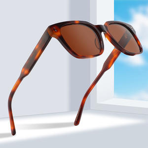 Gafas de Sol Cuadradas de Acetato para Hombre, Montura Negra, Lentes TAC con Protección UV400, para Conducir, Moda - Product Image 5