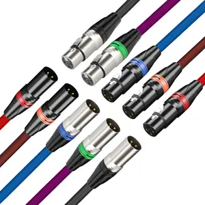 Chuyên Nghiệp Tùy Chỉnh Xlr Cáp 3pin XLR Cáp Âm Thanh Mic Cụ Guitar 3pin Nam Đến Nữ XLR Cáp Cắm