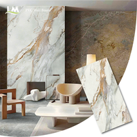 Panneau mural en PVC imperméable 3D effet marbre UV, panneau de décoration intérieure écologique, plaque en plastique colorée pour hôtel
