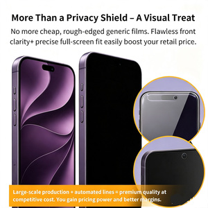 Custom Logo <b>Screen</b> <b>Protector</b> for iPhone 17 Pro Max 9H <b>Privacy</b> Tempered Glass with Dust-Free Installation Kit & Alignment Frame - Product Image 5