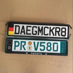 Voertuig Nummerplaat Custom Aluminium Wit Zwart Nummer Letter Matrijs Auto Reflecterende Kentekenplaat - Product Image 1