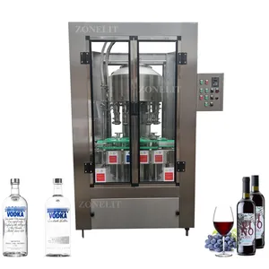 Automatische Niedervakuum-Rotationsbenzin-Whisky-Rum-Wodka-Flaschen füll maschine