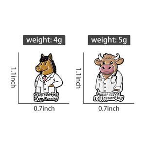 Gia súc ngựa bác sĩ men pins không bao giờ mệt mỏi tôi thưởng thức làm việc trâm cài ve áo huy hiệu trang sức phụ kiện quà tặng cho bạn bè - Product Image 6