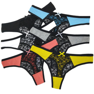 Yun Meng Ni Sexy cotone <span class=keywords><strong>pizzo</strong></span> trasparente biancheria intima <span class=keywords><strong>donna</strong></span> T-back mutandine <span class=keywords><strong>perizoma</strong></span> - Product Image 1
