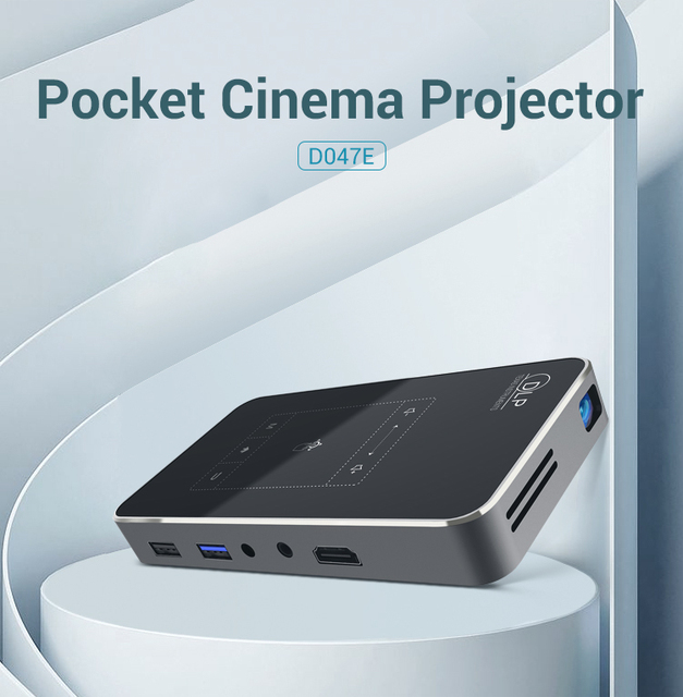 TD D047 Pico Mini DLP LED Home Cinema Theater Projector 1080P with Android 11 WiFi Portable for Outdoor Use