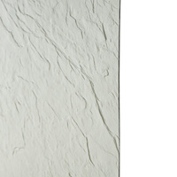 Tuile souple en pierre flexible blanche imperméable pour douche et salle de bain, texture facile à nettoyer, panneau de placage