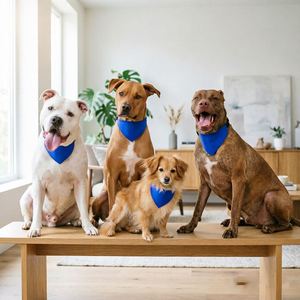 Custom Eco-Friendly Cotton Canvas <b>Dog</b> Bandana <b>Collar</b> with Adjustable Strap Multi-Color Pet Drool Bib Scarf for Small <b>Large</b> <b>Dogs</b> - Product Image 4