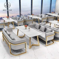 Restaurant und Cafe Marmor Sofa Stand Sitz Tisch und Stuhl Möbel Set für Cafe Coffee Shop