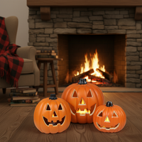 Décoration d'automne en plastique fantôme sorcière de dessin animé, cadeau amusant pour fête d'Halloween, Jack-o'-lantern pour adolescents