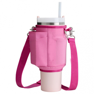 En gros, Housse isolante en néoprène pour gourde de 40 oz avec poignée et bandoulière réglable, support pour bouteille d'eau - Product Image 1
