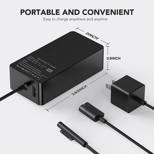 Chargeur USB <span class=keywords><strong>1625</strong></span> 65W 15V 4A pour <span class=keywords><strong>Microsoft</strong></span> Surface Pro 3 4 5 et Surface Book 1 DC Output Desktop Connection - Product Image 6