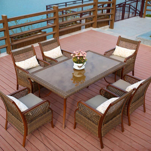 Guardar lugar de moda Silla de ratán mimbre silla de jardín juego de <span class=keywords><strong>muebles</strong></span> al aire libre - Product Image 2