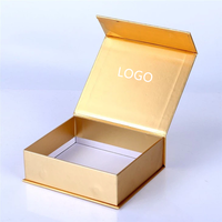 Boîte cadeau magnétique pliable de luxe sur mesure en gros, boîte en carton rigide dorée et noire, boîte en papier magnétique, boîtes cadeaux avec couvercle magnétique