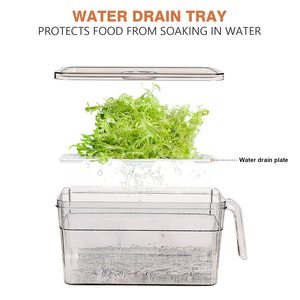 Fridge Storage Container Fridge Organizer <b>Bin</b> <b>Plastic</b> Food Silver Ion Antibacterial Protection Fridge Food Container - Product Image 3