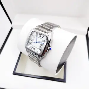 2024 Custom Logo Classic Square Luxe Horloge Unieke Mannen En Vrouwen Automatische Mechanische Casual Mode Man Horloges Oem Odm