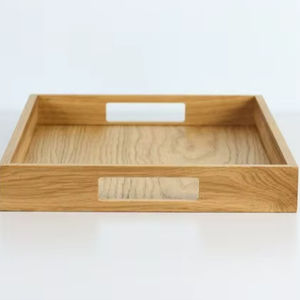 Bandeja de Madera Maciza Pulida a Mano con Elegante Artesanía, Diseño Ecológico para una Decoración del Hogar con Estilo a un Precio Económico - Product Image 1