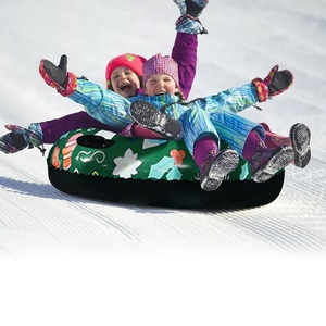 Winter Outdoor Sports Fun Customized Kids Inflatable Christmas Pattern Snow <strong>Sled</strong> Tube Ski Circle <strong>Sleigh</strong> - Product Image 4