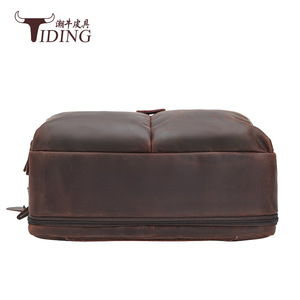 Tiding Genuine Leather <b>Briefcase</b> Dark Brown Men Business Travel Expandable Laptop Bag - Product Image 3