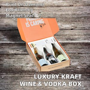 Elegante confezione regalo in cartone di fascia alta riciclabile in carta Kraft Mailer Box per vino birra Vodka Energy <span class=keywords><strong>drink</strong></span> regali inserti - Product Image 2