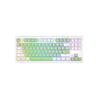 Teclado para Juegos con Retroiluminación LED, Ergonómico, de Membrana, para Oficina, PC, Portátil, Multimedia, para Gamers