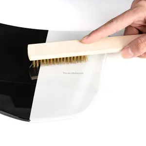 7mo di alta qualità PPF pellicola cappa prova manico in legno acciaio ottone spazzola metallica per la lucidatura spazzola di rame