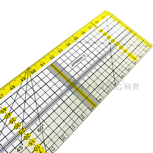 Kearing Mới 60*6 Cm Kim Loại Cạnh Dày Acrylic Không Di Chuyển Chắp Vá Quilting Cai Trị # KPR6006S - Product Image 5