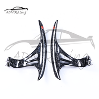 Pédales de changement de vitesse extensibles en fibre de carbone noire brillante avec signe + - rouge pour Infiniti Q50 Q50S G35 G37 GTR R35 370z Q60