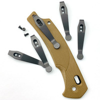 ARM 9201/9202 Clip arrière en alliage de titane Clip de poche de transport profond Couteau pliant bricolage modifié (avec 3 vis)