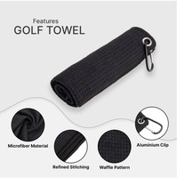 Serviettes de nettoyage de balles de golf en microfibre gaufrée personnalisées, style sport, douces, accessoires et cadeaux de golf pour les membres du club