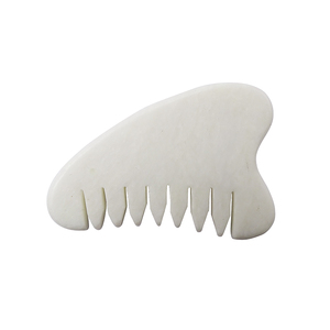Pettine in Giada Bianca Naturale di Xiuyan, Strumenti Gua Sha, Massaggiatore per Cuoio Capelluto in Giada per Terapia di Massaggio alla Testa, Allevia la Tensione del Cuoio Capelluto - Product Image 2