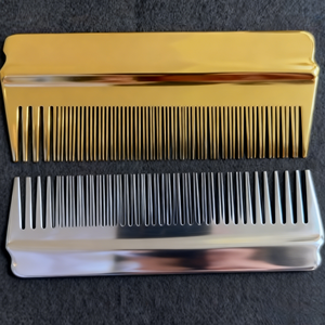 ISO9001 Certified Custom Stainless Steel Comb - Brass/Stainless Steel Material Options, Polished <b>Craft</b> for Premium Grooming Tool - Product Image 1