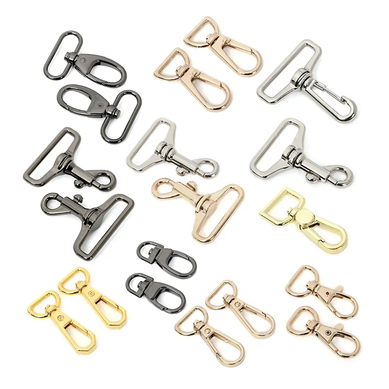 Alloy Dog Hook Clasps Metal Swivel Snap Hook Buckle Hardware Accessories for Bags Strap Lobster Buckle bag making accessories