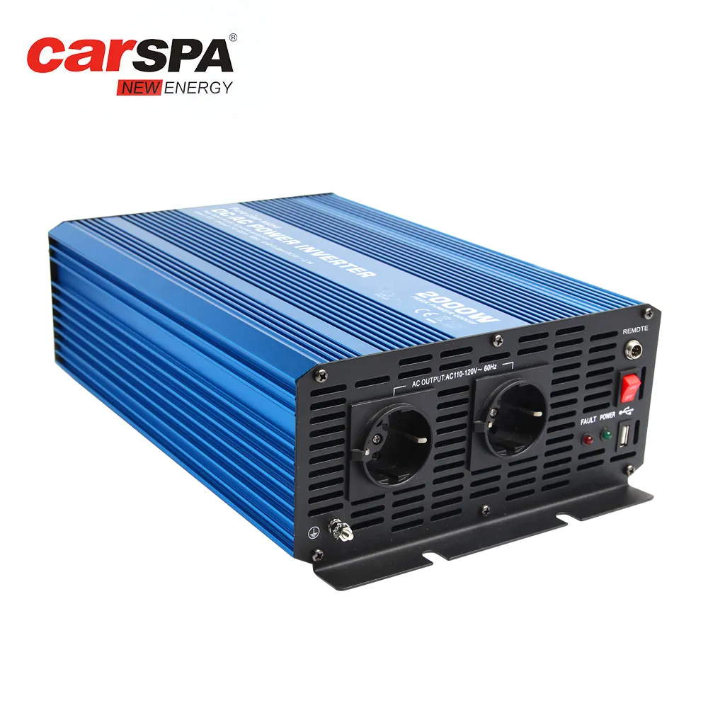 Inversor de energía solar de onda sinusoidal pura, 24V de CC a 220V de CA, 2000W, CARSPA o OEM para sistema Solar fuera de red, uso doméstico