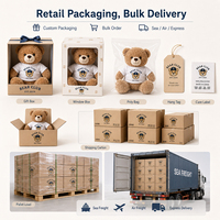 Ours en peluche personnalisés en gros avec emballage à marque privée pour la vente au détail, les boutiques e-commerce et les collections de cadeaux