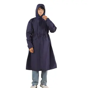 Imperméable personnalisé en PU élégant pour homme veste de pluie pour adultes manteau de pluie abordable longue pluie d'équitation vêtements de pluie d'extérieur