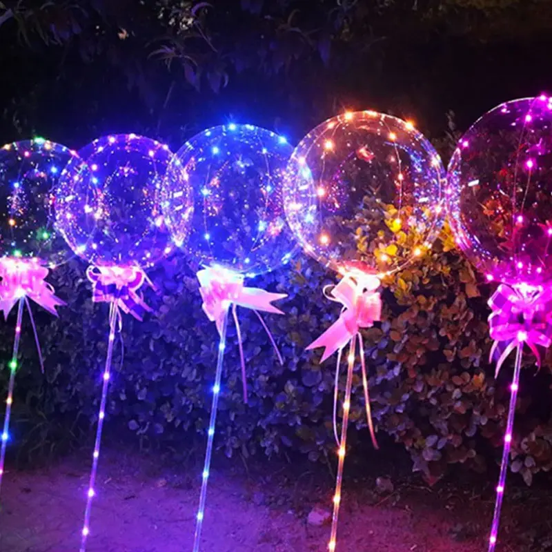 2024 vendita calda Bobo palloncino 20 pollici luce LED palloncino per festa di celebrazione